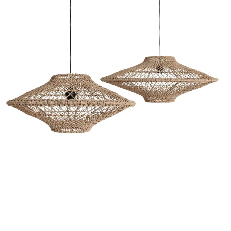 Raw Materials Hanglamp Corda Touw Naturel Set van 2