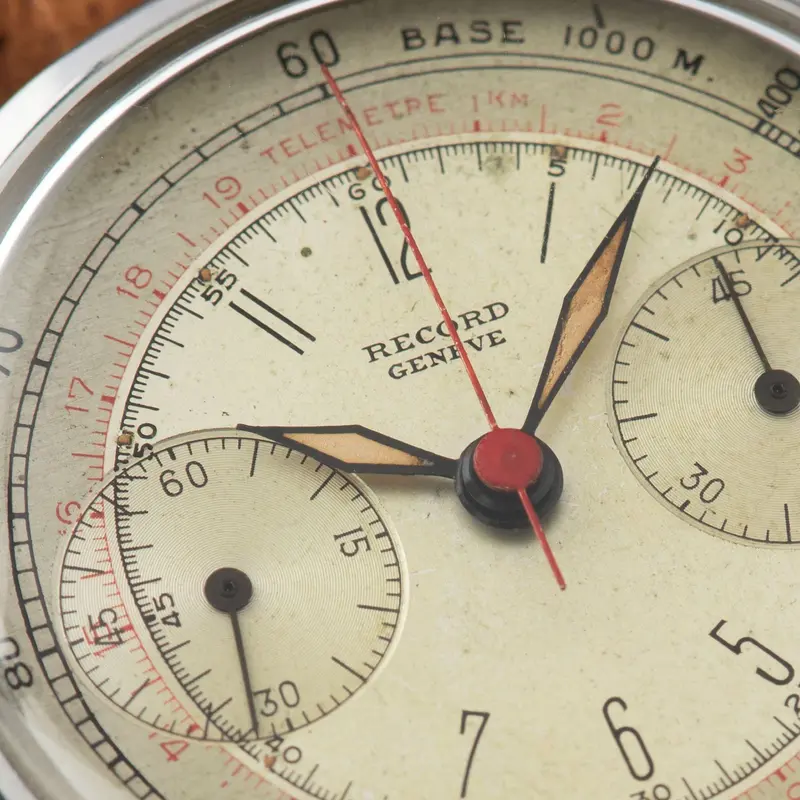 Record Geneve Chrono Waterproof Gehäuse 1940er