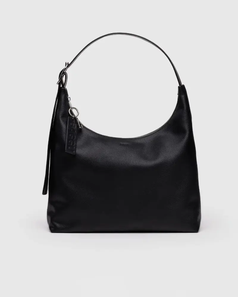 Recycled Leather Shoulder Bag - Black [PRE ORDER]