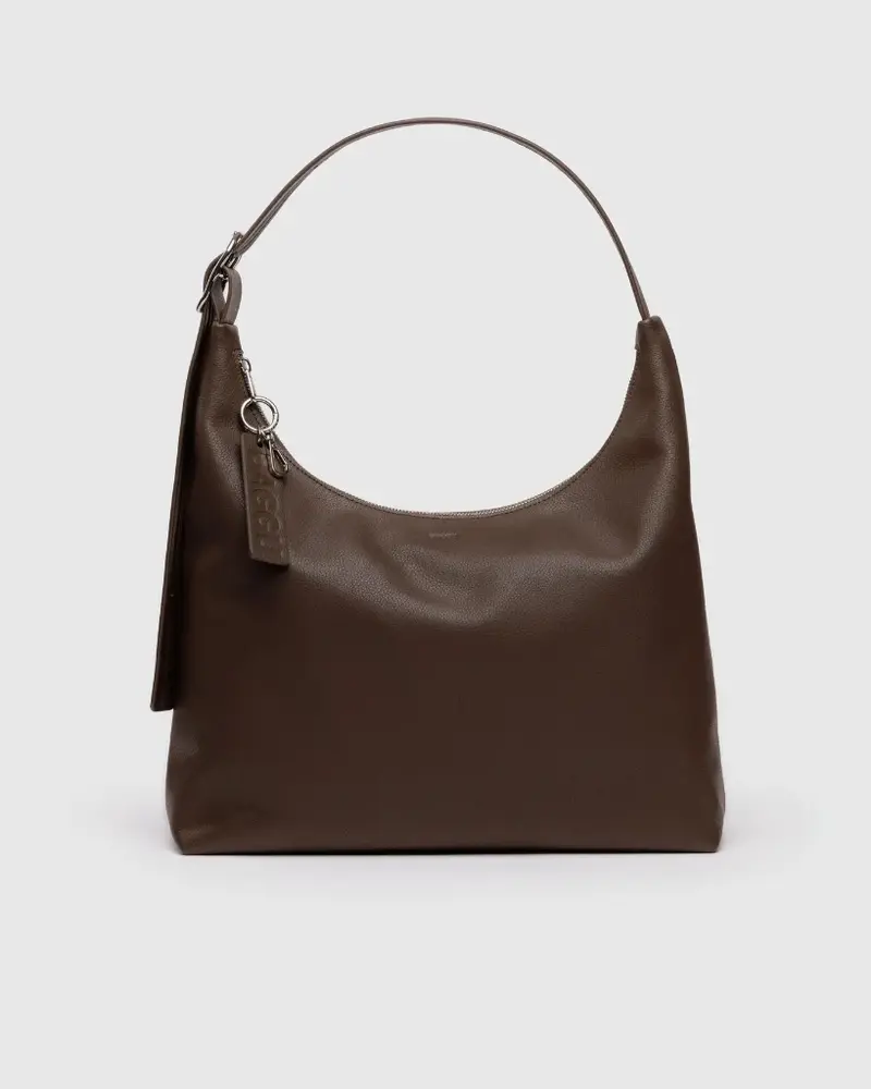 Recycled Leather Shoulder Bag - Brown [PRE ORDER]