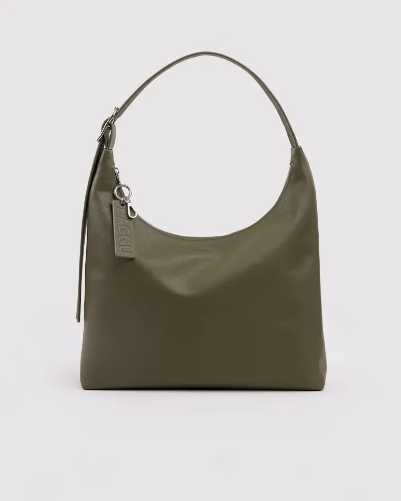 Recycled Leather Shoulder Bag - Loden [PRE ORDER]