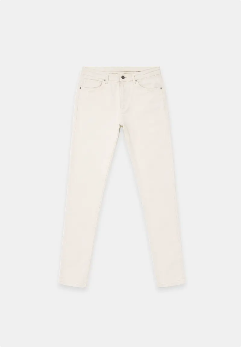 Regular fit garment dyed 5-pocket broek