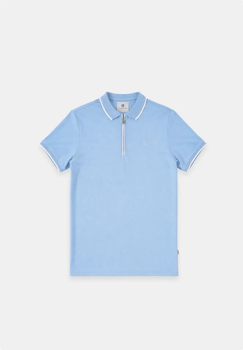 Regular fit polo comfort met rits