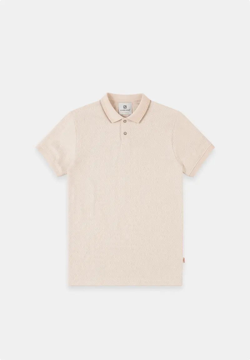 Regular fit polo jacquard met structuur