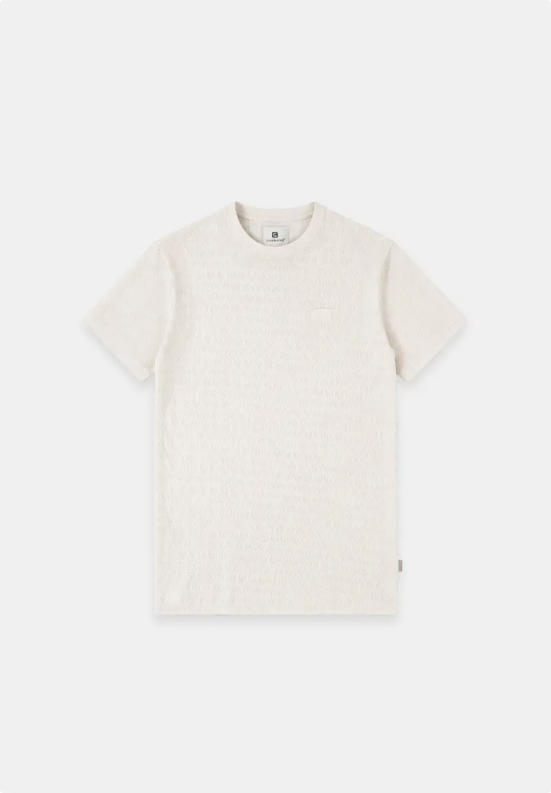 Regular fit t-shirt jacquard structuur