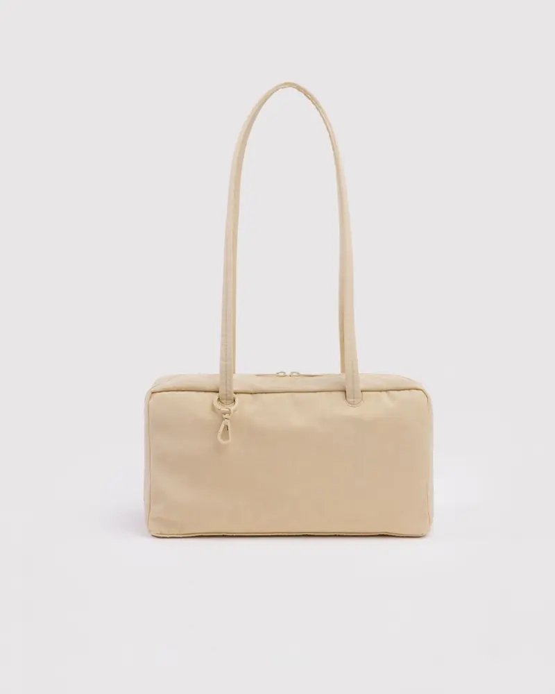 Regular Nylon Bowler Bag - Custard