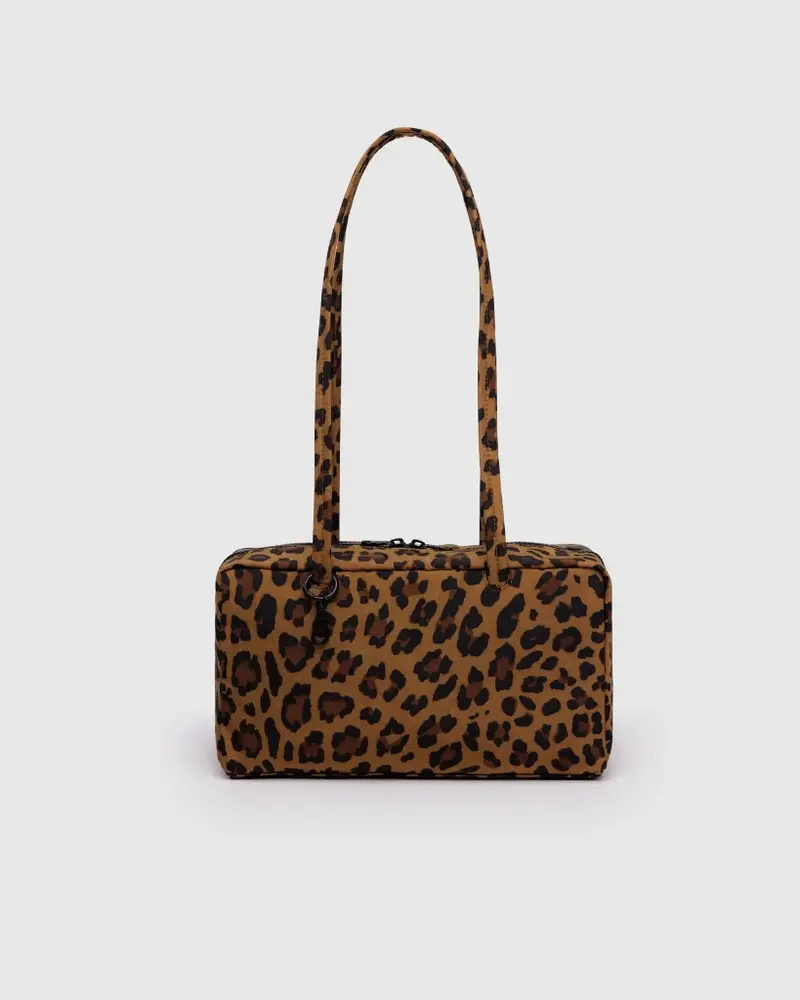 Regular Nylon Bowler Bag - Leopard