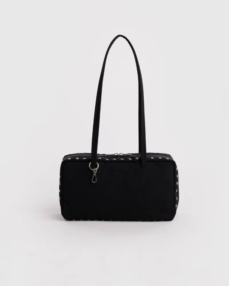 Regular Nylon Bowler Bag - Studs