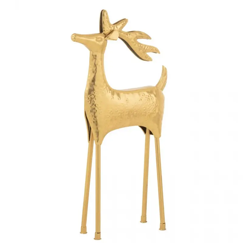 Rendier Decoratief Ijzer Goudkleurig H87,5cm J-Line