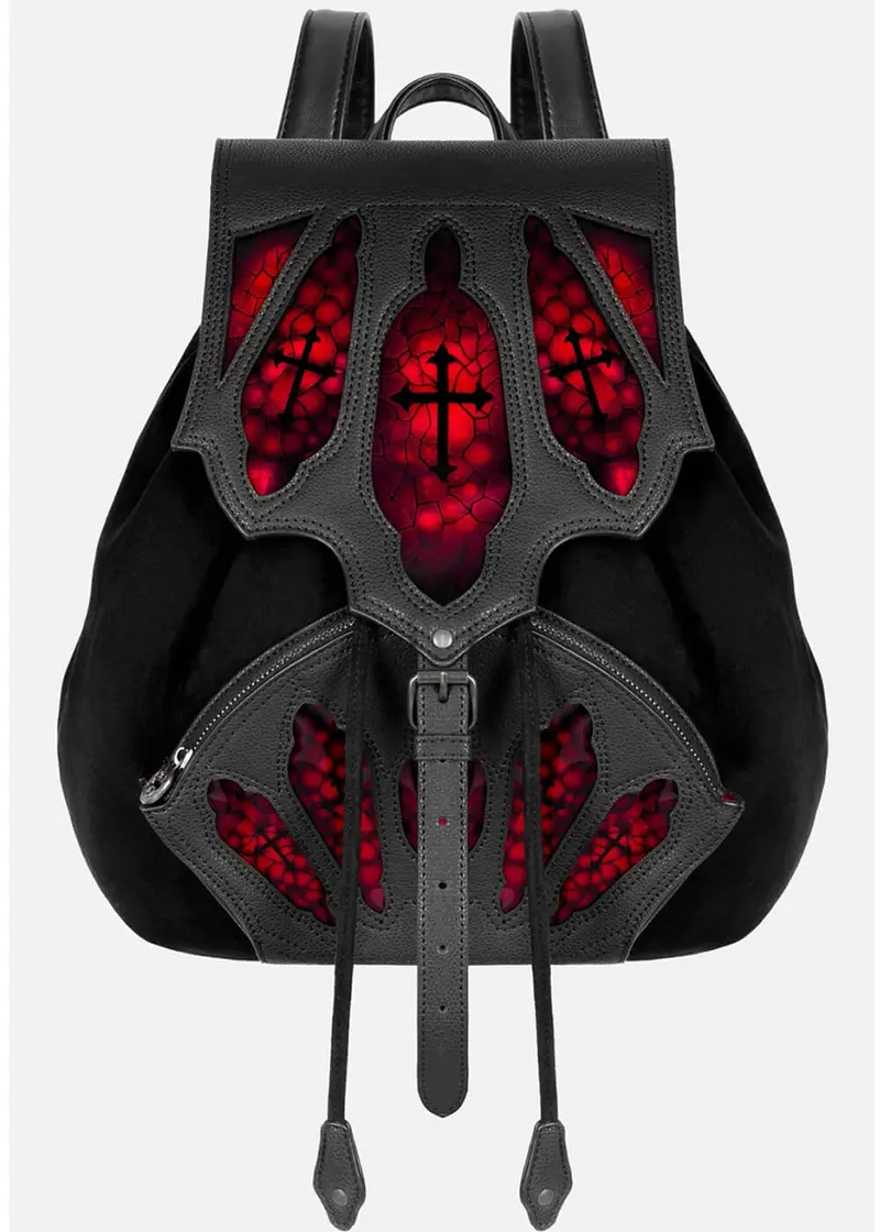 Restyle Bloodveil Cathedral Backpack Black Red