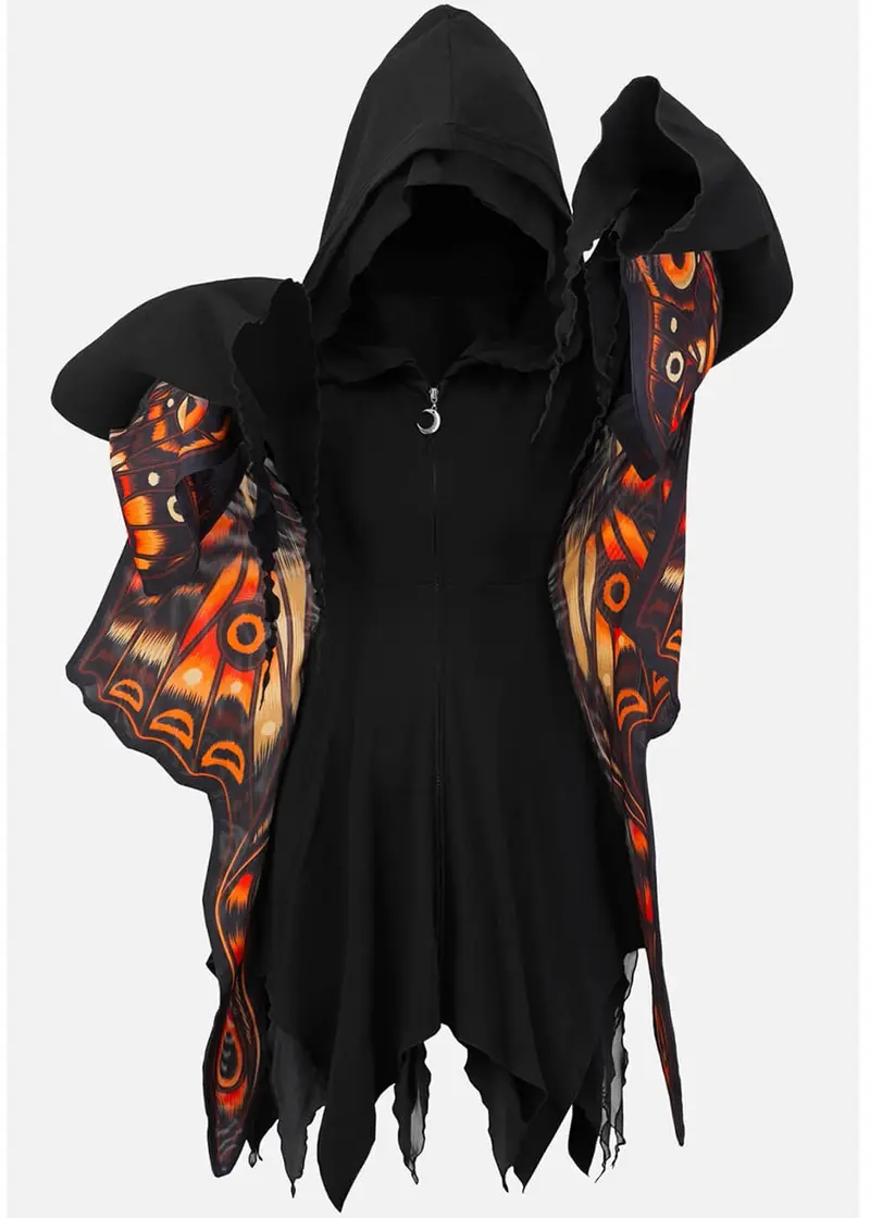 Restyle Ignis Moth Hoodie Black