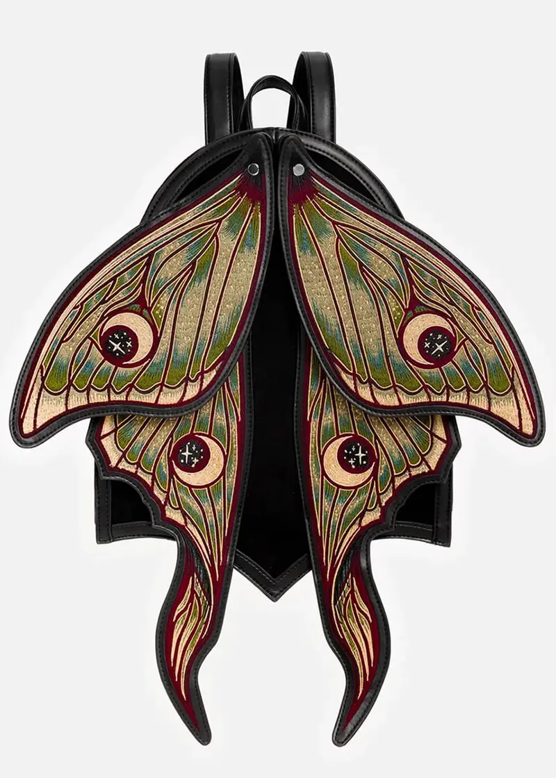 Restyle Metamorphosis Moth Backpack Black