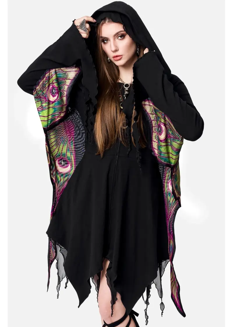 Restyle Metamorphosis Moth Hoodie Black