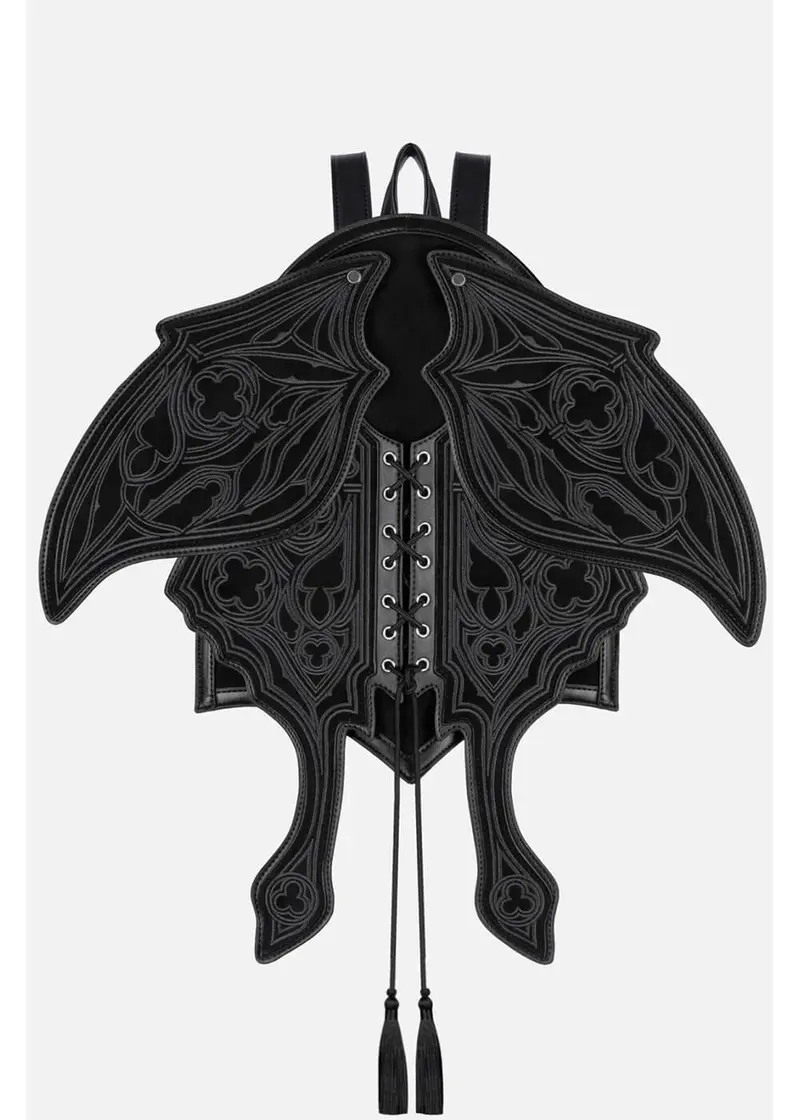 Restyle Obsidian Moth Backpack Grey Suede