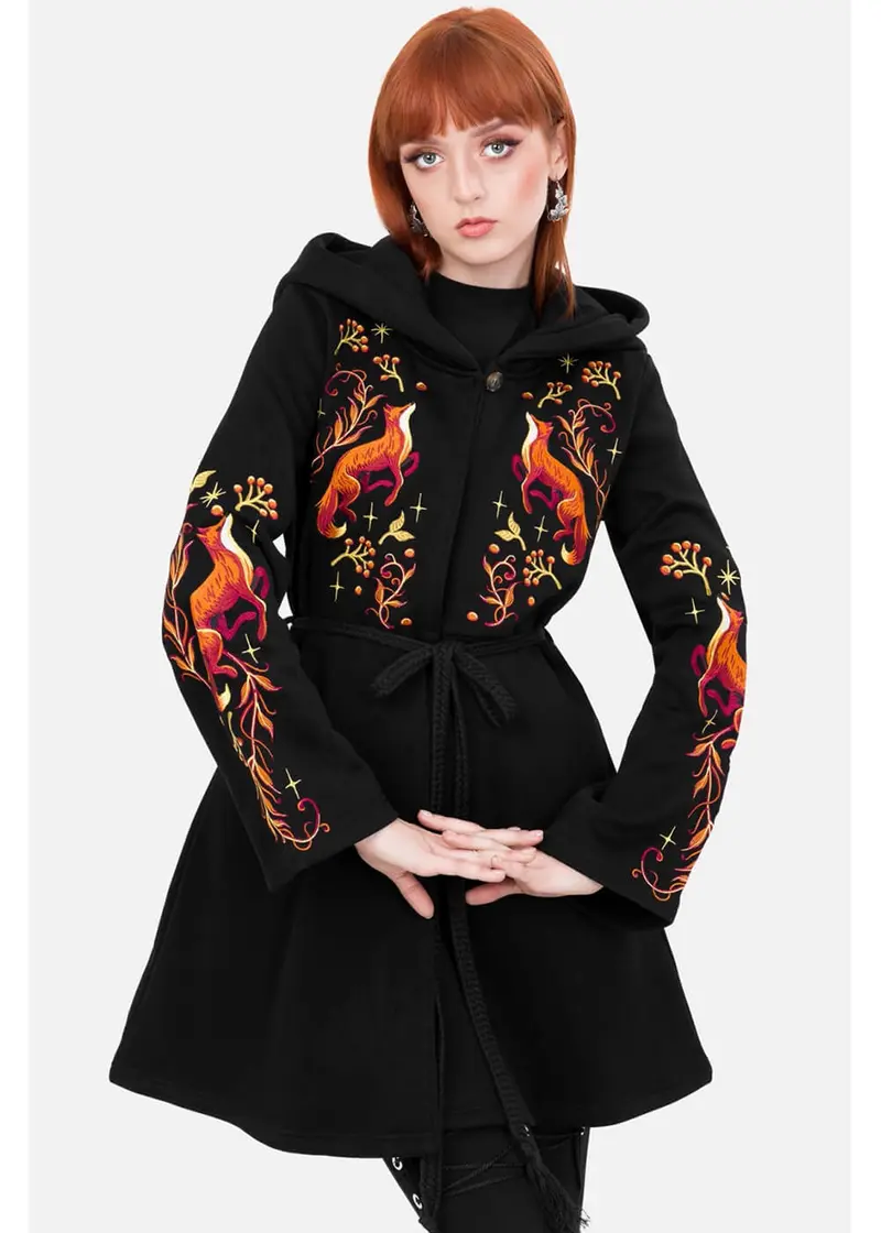 Restyle Vulpine Fox Hoodie Black