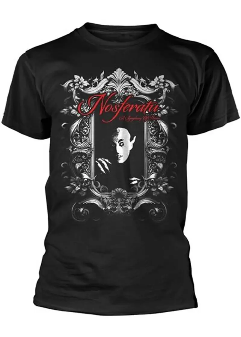 Retro Movies Nosferatu Ornamental T-Shirt Black