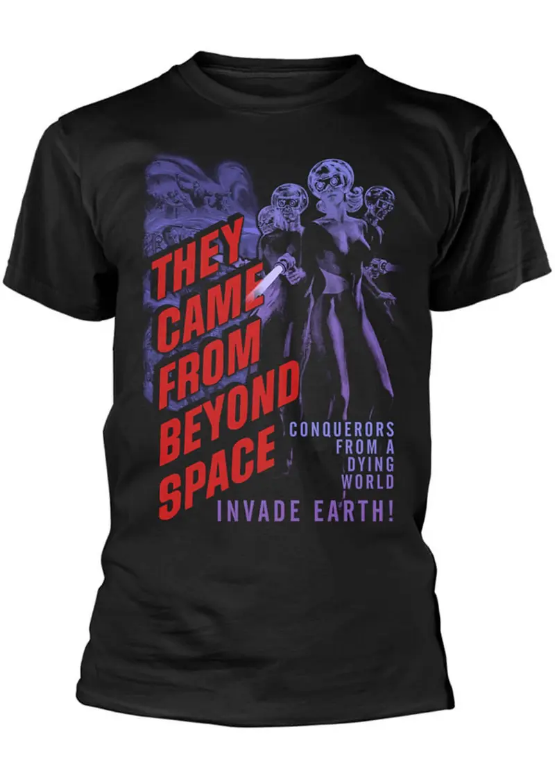 Retro Movies They Came From Beyond Space Black T-Shirt