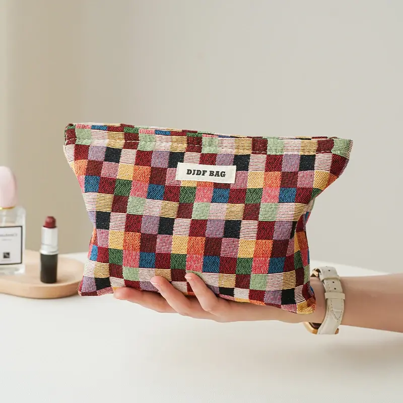 Retro Pattern Zipper pouch
