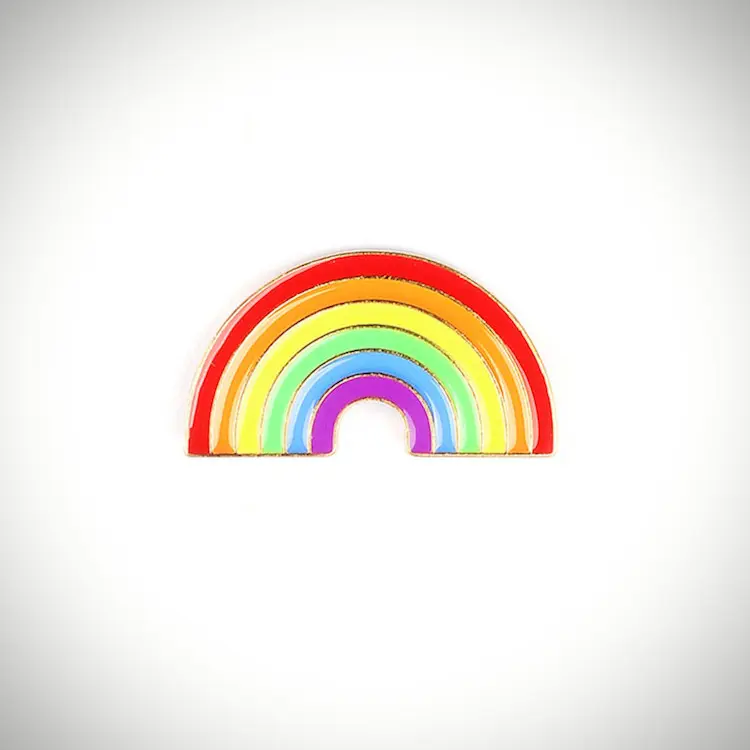 Retro Rainbow Enamel Pin