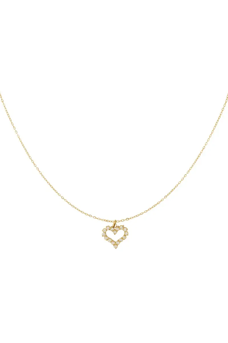 Rhinestone heart necklace