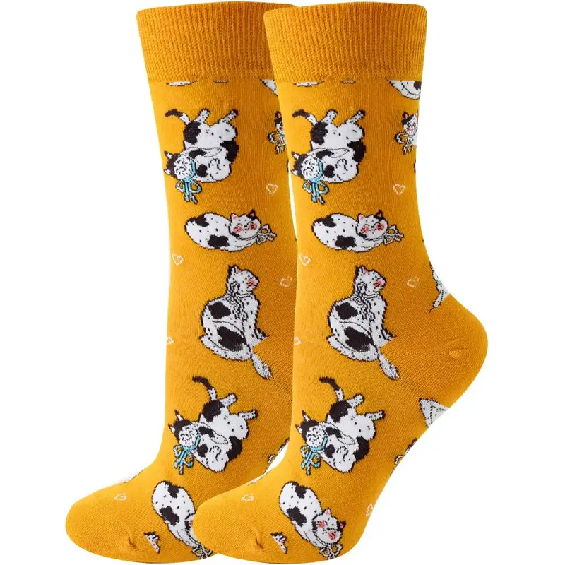 Ribbon Cats Crew Socks