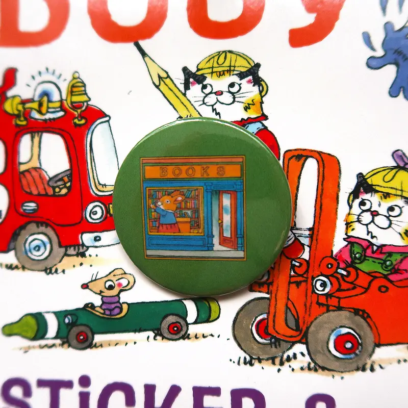 Richard Scarry Book Shop Bunny 44MM Can Badge