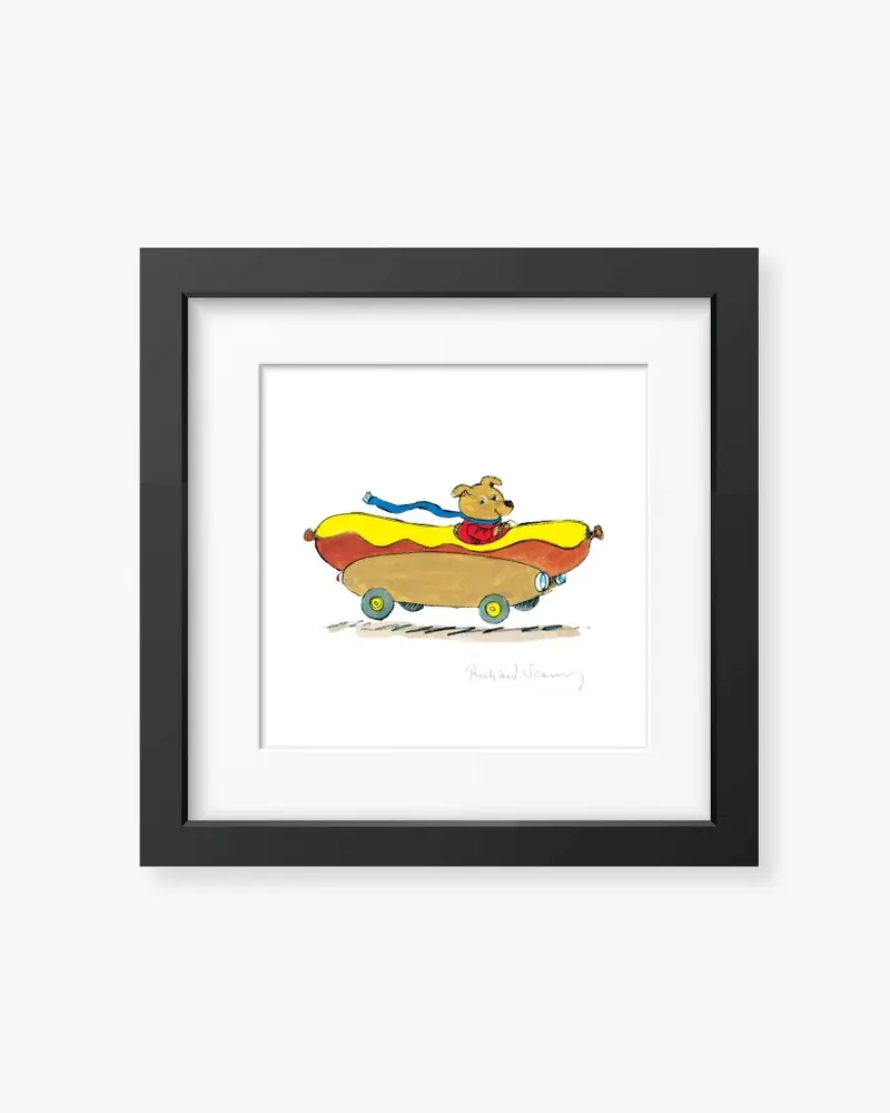 Richard Scarry Framed Print - Hot Dog Car [PRE ORDER]