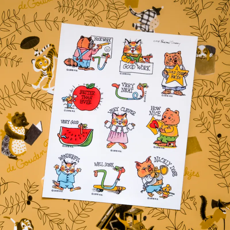 Richard Scarry Stickersheet // Richard Scarry Busytown Reward Stickers Sticker Sheet (11 stickers)