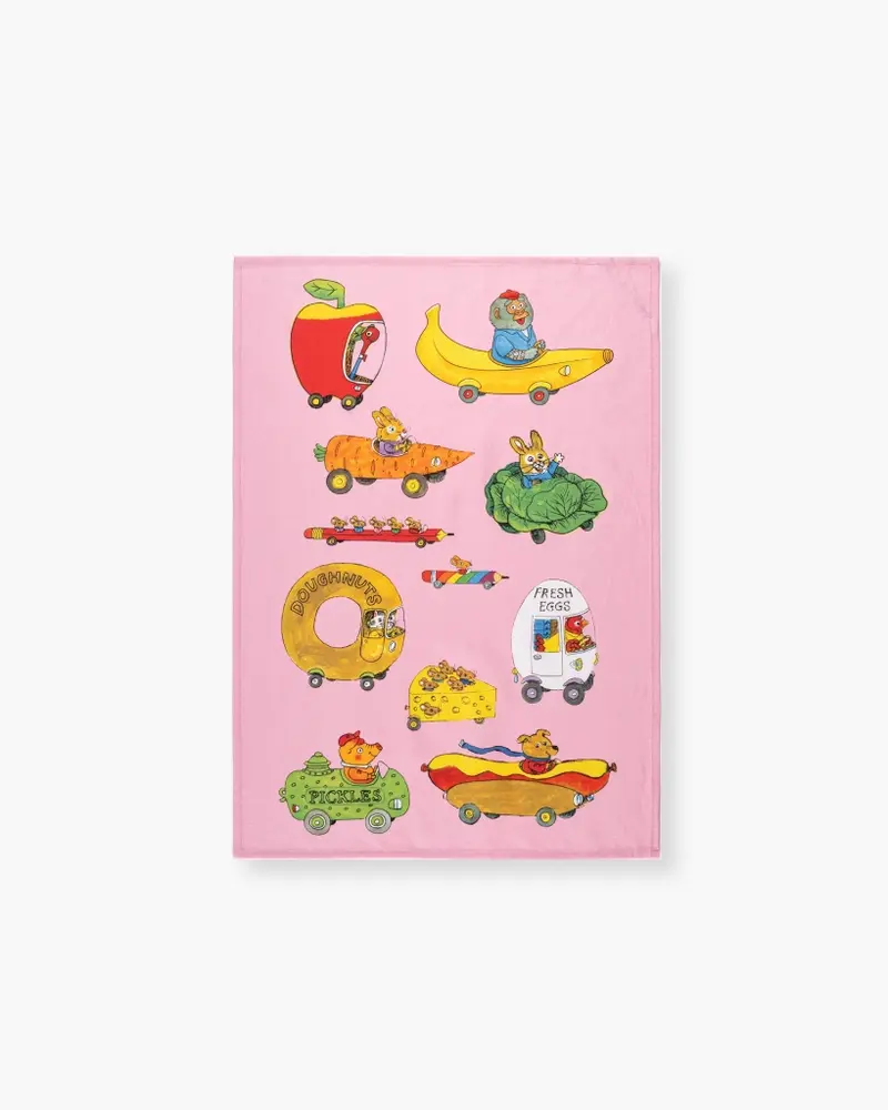 Richard Scarry Tea Towel - Things That Go [PRE ORDER]