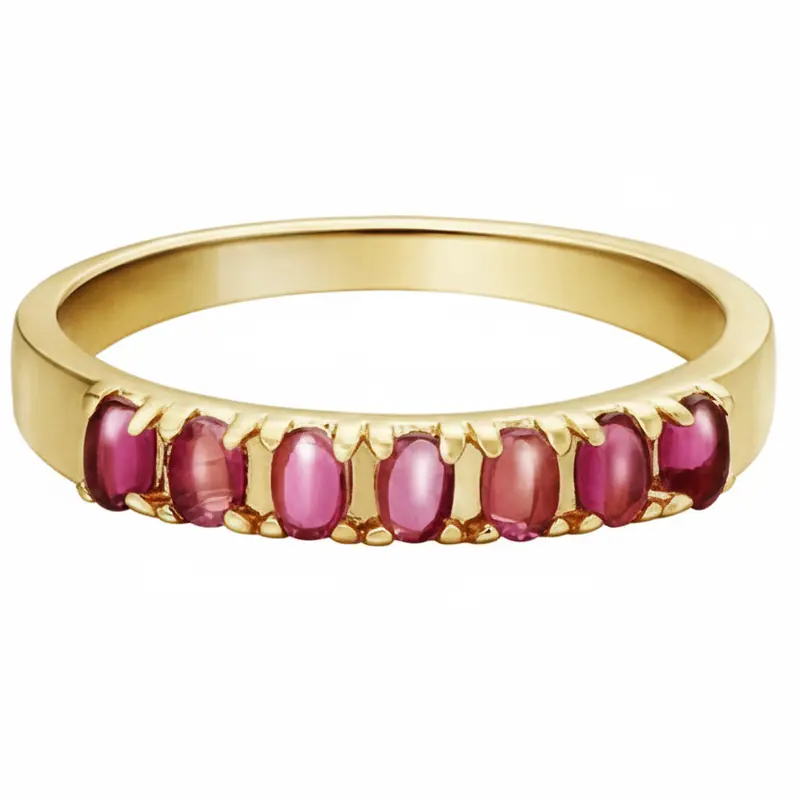 Ring Colored Row Koper rood size 17