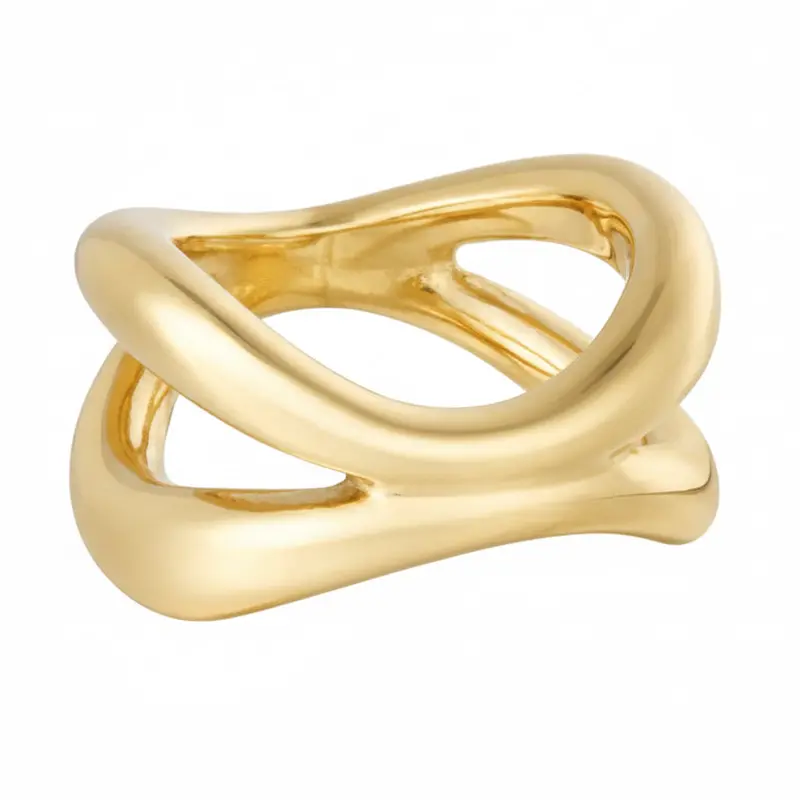 Ring Connected goud size 16