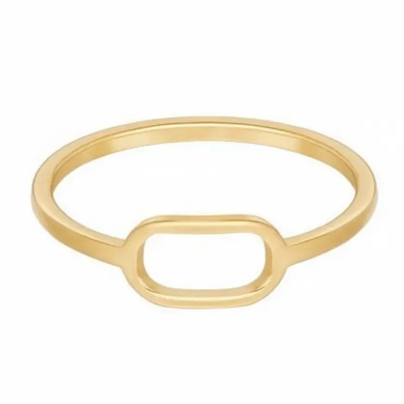 Ring Cut Out goud size 17