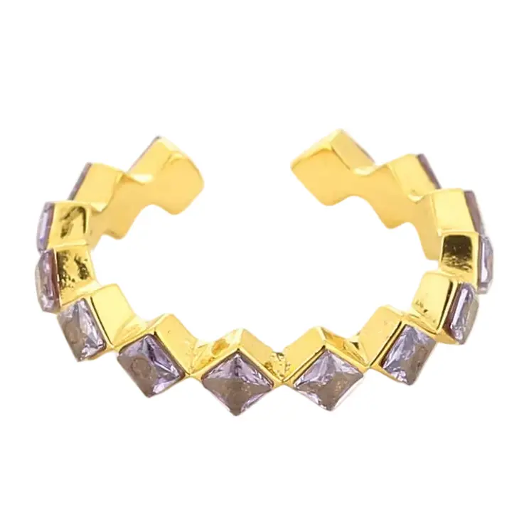 Ring Gemstone goud paars one-size