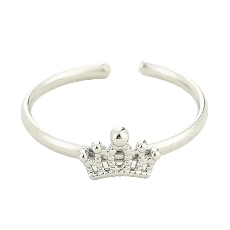 Ring Kroon Studs zilver one-size