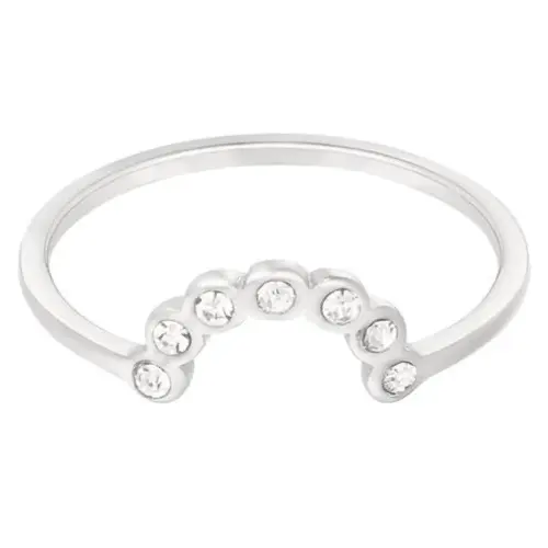 Ring Maan Steentje zilver