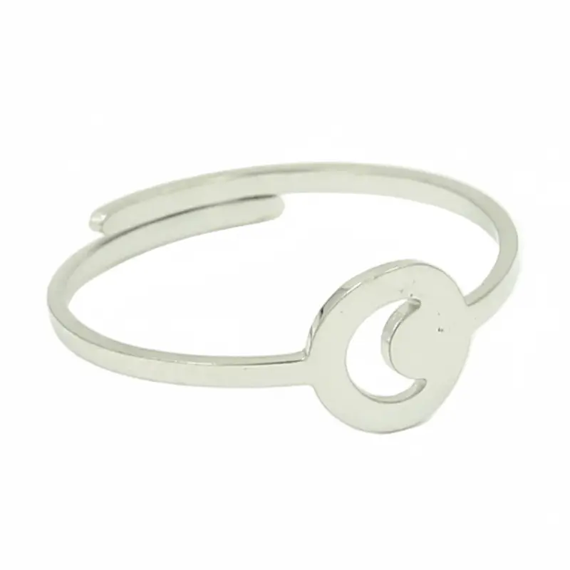 Ring Maan zilver one-size