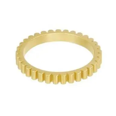 Ring Ribbel goud size 17