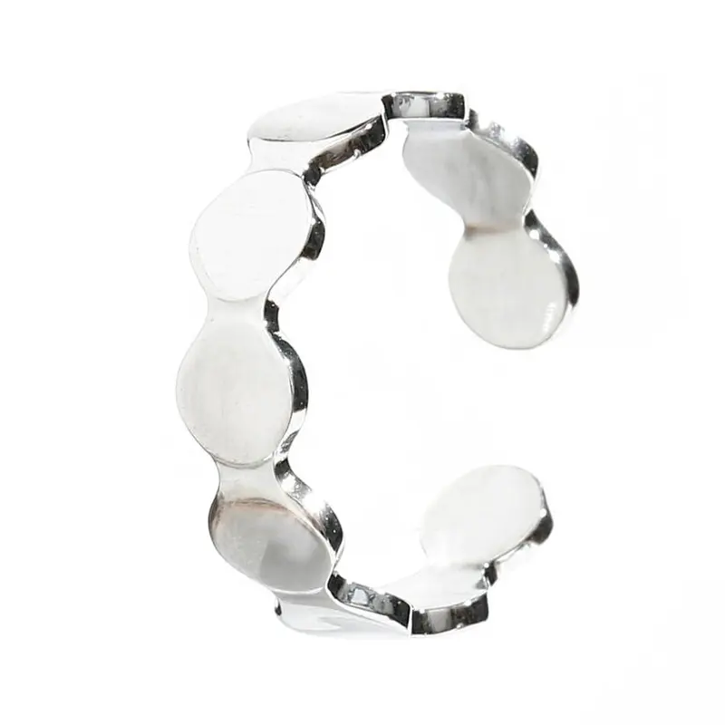 Ring Rond Motief zilver one-size