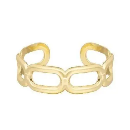 Ring Schakel goud one size
