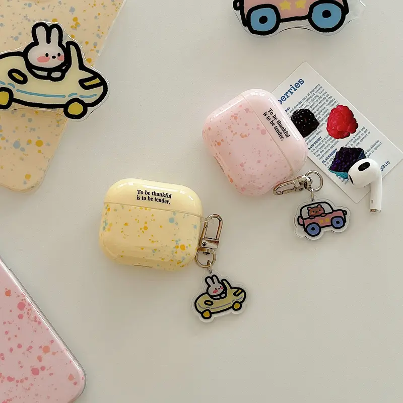 Road Trip Bear and Bunny AirPods Charger Case Cover (2 Designs)