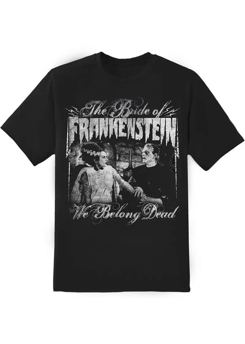 Rock Rebel The Bride of Frankenstein We Belong Dead T-Shirt Black
