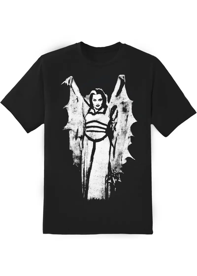 Rock Rebel The Munsters Lily Munster Wings T-Shirt Black