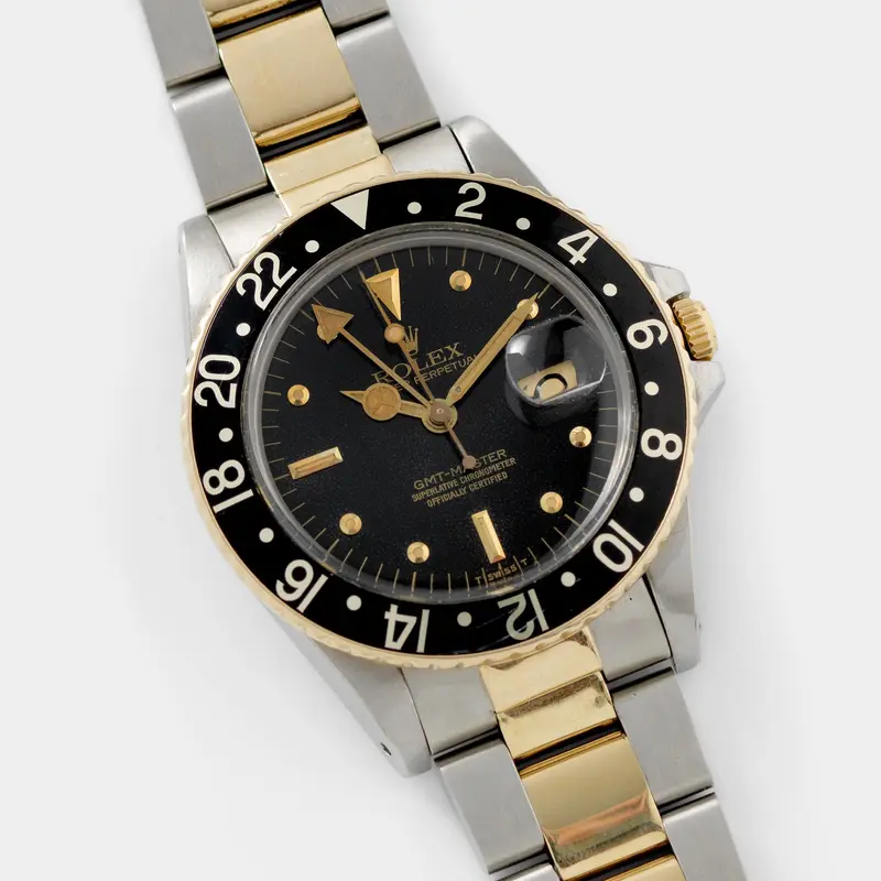 Rolex 16753 Black Nipple Dial GMT Master