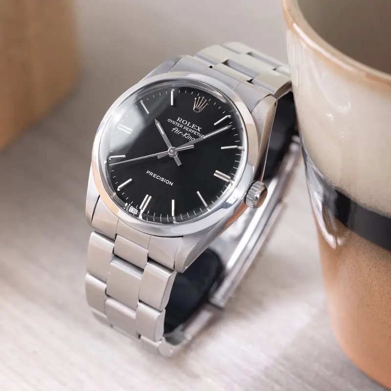 Rolex Air-King 5500 schwarzes Glosszifferblatt