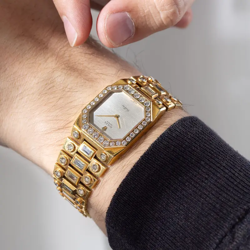 Rolex Cellini Octopussy Armband mit silbernem Zifferblatt Referenz 4951