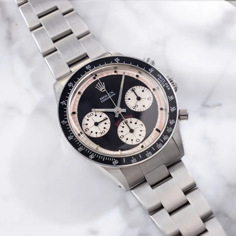 Rolex Cosmograph Daytona 6241 Black Tri-Color exotic dial with Rolex service papers