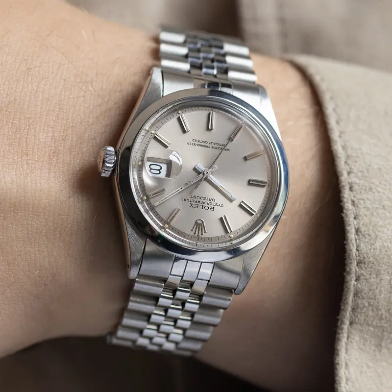 Rolex Datejust 1600 Pale Grey Dial Smooth Bezel