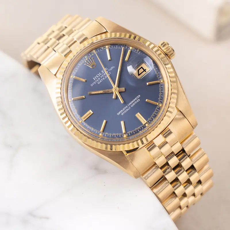 Rolex Datejust 1601/8 blue dial with rare D’Agosto Jubilee bracelet