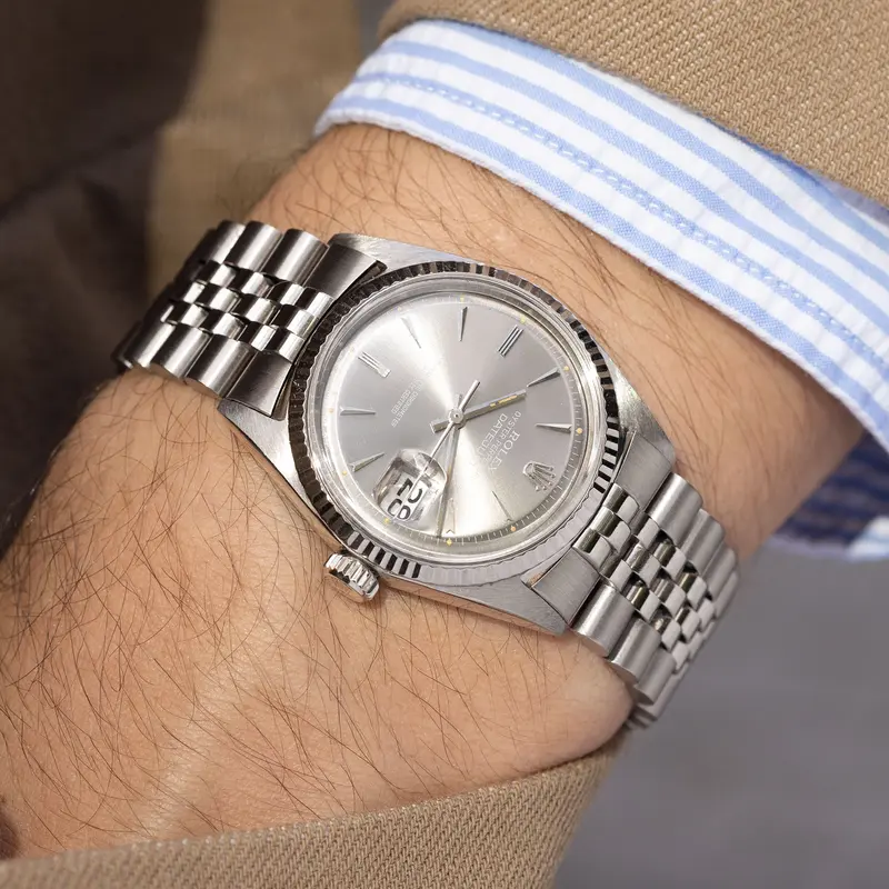 Rolex Datejust 1601/9 Weißgold  mit graues Arrowhead Zifferblatt