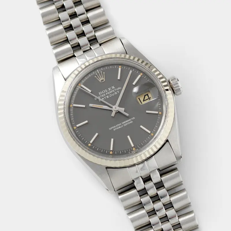 Rolex Datejust 1601 Grey Pie Pan Dial